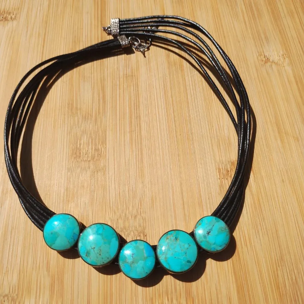 Jay King DTR 925 Sterling Silver Turquoise Rainbow Calsilica Reversible - Picture 6 of 10